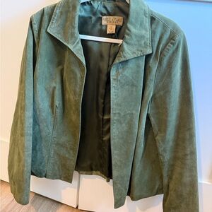 Peck & Peck Forest Green Suede Blazer